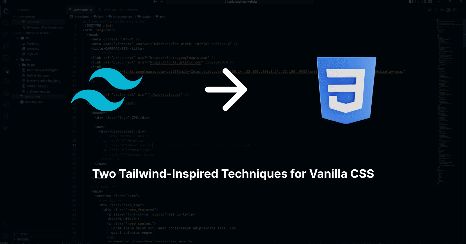 Two Tailwind-Inspired Techniques for Vanilla CSS